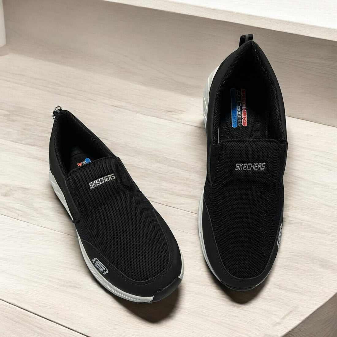 LATEST SKECHERS SHOES BLACK (SK B1013)