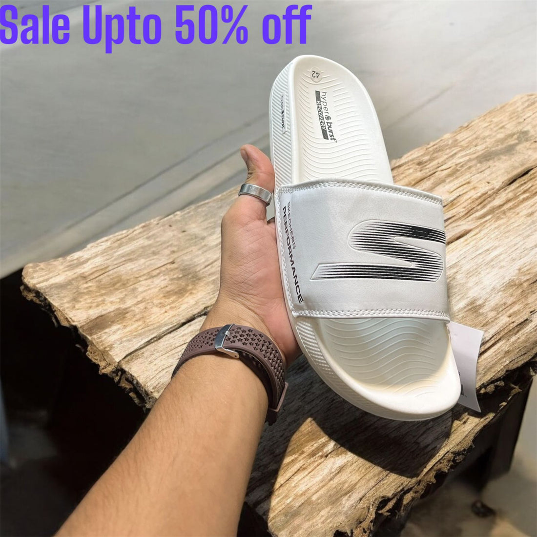 SKECHERS WHITE COMFORT SOFT SLIPPER