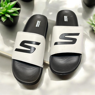 SKECHERS WHITE  COMFORT SOFT SLIPPER