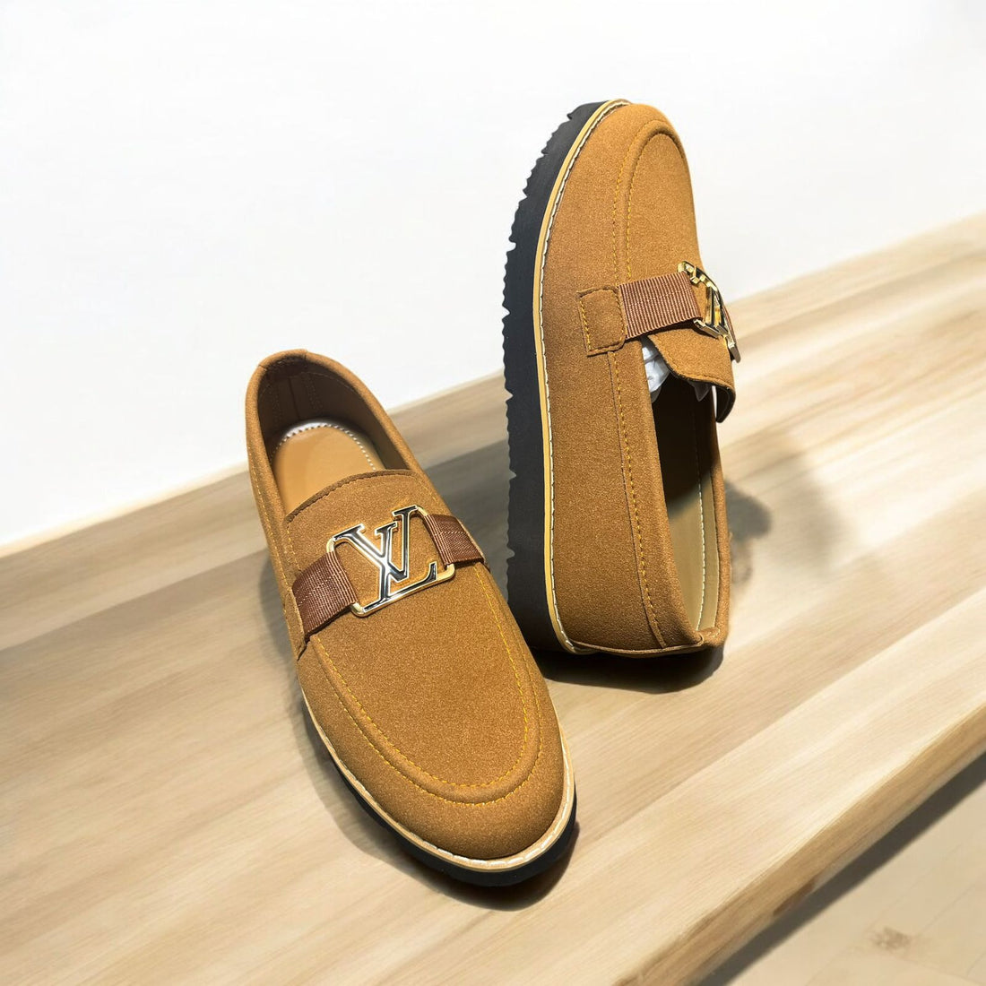 LATEST ARTICLE OF LV LOAFERS MUSTURD COLOR