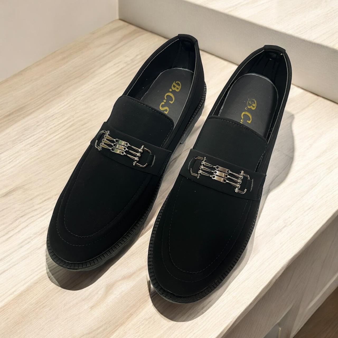 NEW SOFT LEATHER LOAFER SHOES BLACK