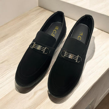 NEW SOFT LEATHER LOAFER SHOES BLACK