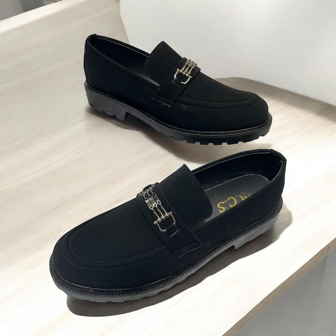 NEW SOFT LEATHER LOAFER SHOES BLACK